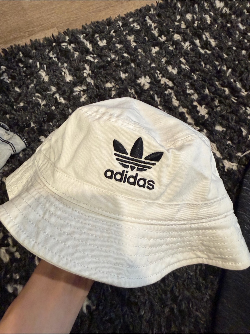 Women’s white Adidas hat